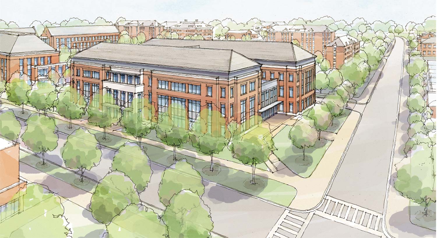 A rendering of the new College of Education building