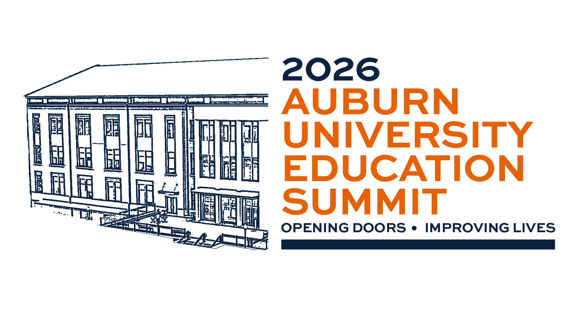 summit logo featuring a line drawing of the college of education buliding