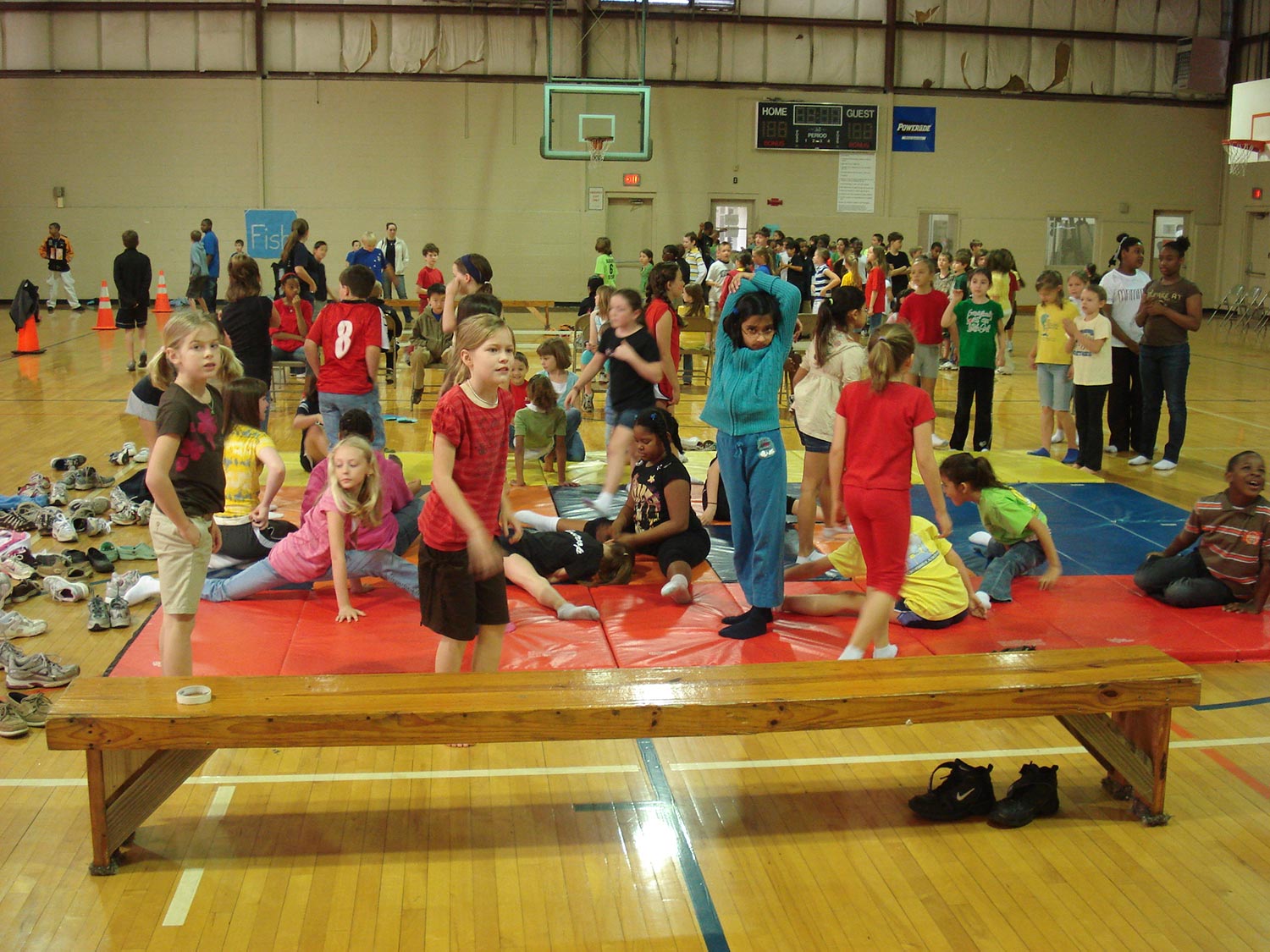 Kids in a gymnasium