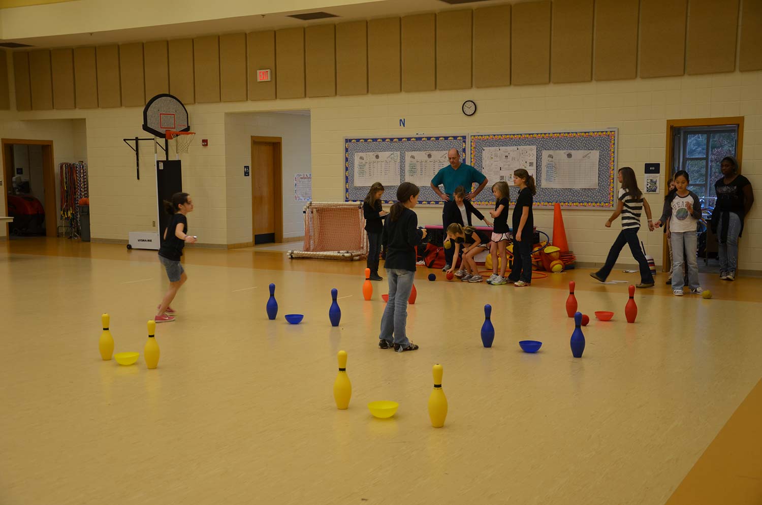 Kids playing a game inside