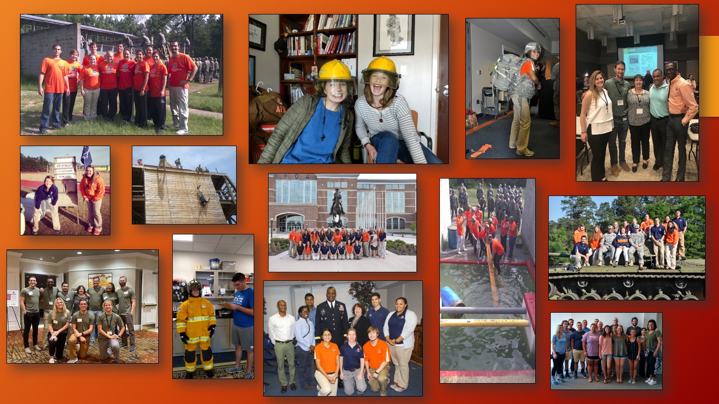 Images of Warrior Research Center personnel at various events and activities